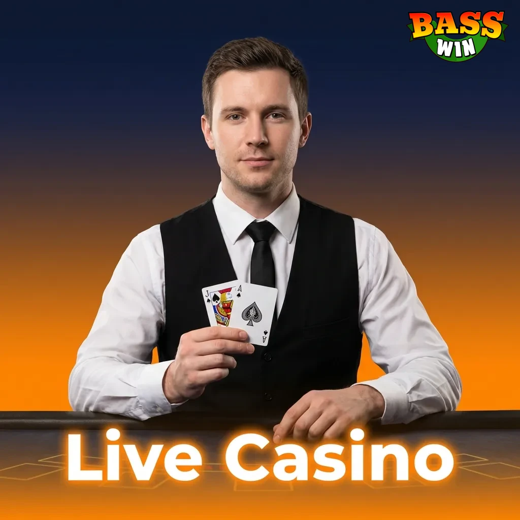 Professional dealer at live casino table with roulette wheel and cards in HD studio setting