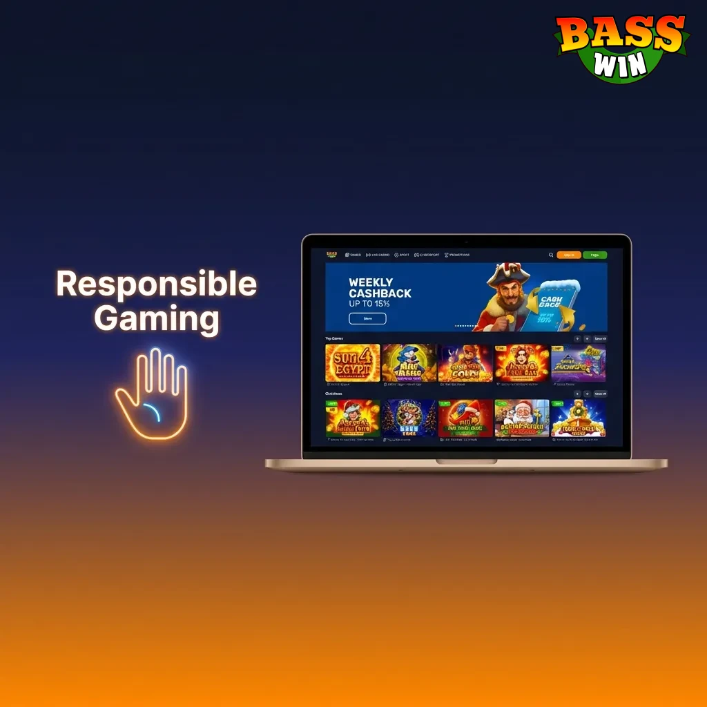 Bass Win responsible gaming tools including deposit limits, session timers, self-exclusion, and UK support links.