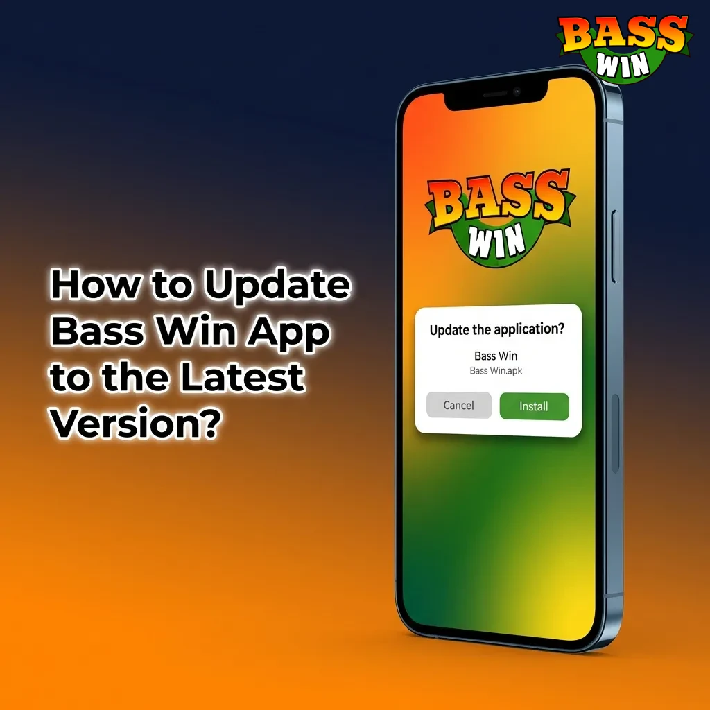 Bass Win app update notification screen showing version upgrade prompt and installation steps